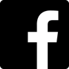 facebook icon with black background and white letter f